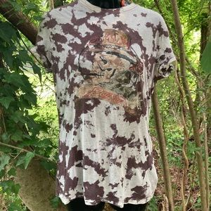 Distressed Poison 80s Hair Band Tie Dye Large